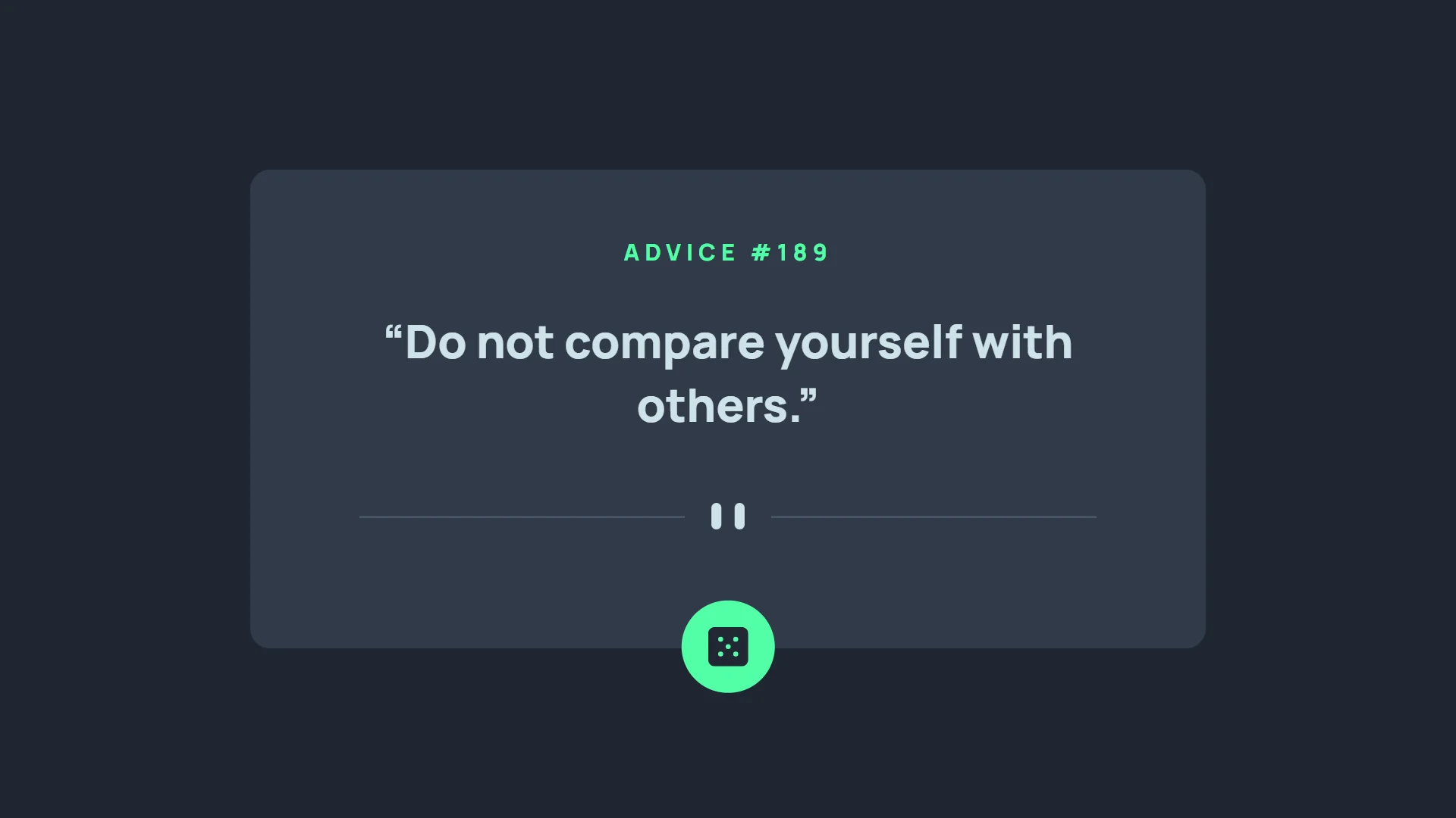 Preview of advice generator app