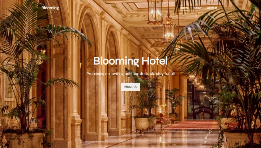 Preview of Blooming Hotel website