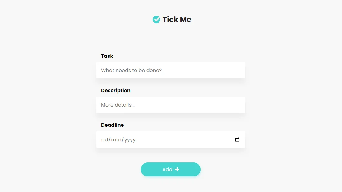 Preview of Tick Me app